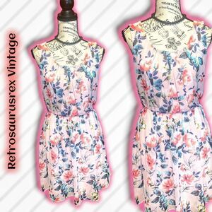 By & By Fit and Flare Pink Floral Special Occasion Sun Dress, Size Small